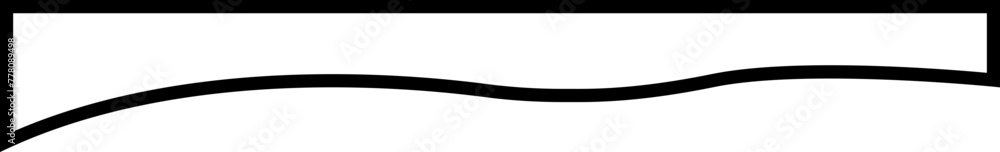 Poster border shape in outline style editable stock for website design. vector banner header and separator.