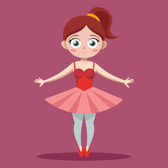 There is a ballerina in every woman: vector illustration
