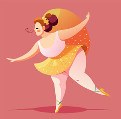 The ballerina in each of us: vector illustration