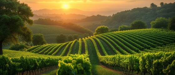 the sun is setting over a vineyard in the hills above the town of napa, napa valley, napa valley, napa valley, napa valley, napa region, napa, napa, napa, napa, napa.