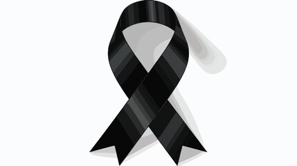 Mourning ribbon Black awareness ribbon 