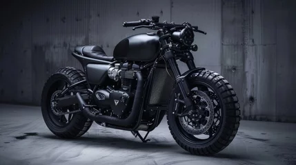Photo sur Plexiglas Moto Custom matte Triumph motorcycle, retro-modern design