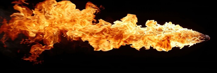 Dramatic flames form mesmerizing intense fireball