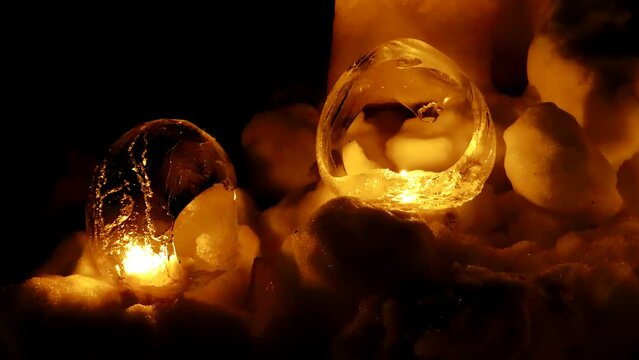 冬の夜を彩る雪み街道いなぶの氷雪灯篭 fix
