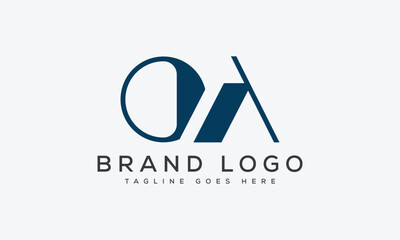 letter OA logo design vector template design for brand