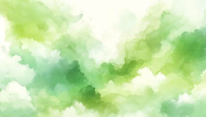 Fototapeta premium 緑色の絵の具がにじんだようなテクスチャの背景
