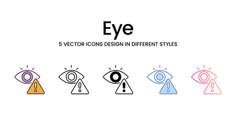 Eye Icons different style vector stock illustration