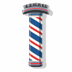 Barber shop pole in cartoon, doodle style. Image for t-shirt, web, mobile apps and ui. Isolated 2d vector illustration in logo, icon, sketch style, Eps 10. AI Generative