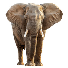 African Elephant Isolated on Transparent Background - obrazy, fototapety, plakaty