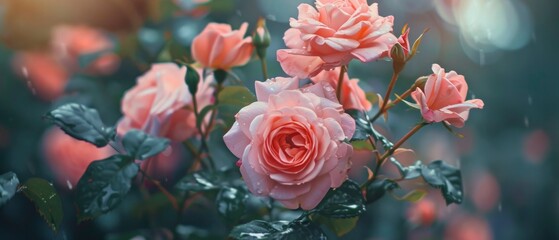 A few roses in close-ups and in reasonable quantities - obrazy, fototapety, plakaty