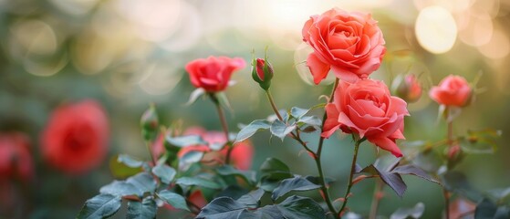 A few roses in close-ups and in reasonable quantities - obrazy, fototapety, plakaty