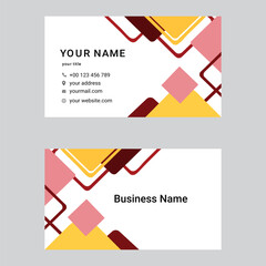 Yellow and pink Business card design