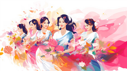 An illustration of Kartini Day Celebration. R A Kartini the heroes of women and human right in Indonesia.
