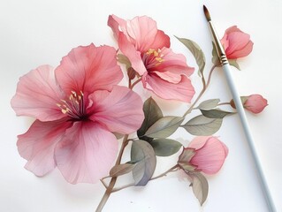 Minimalist Watercolor Floral Bloom with a Modern Twist Showcasing Unique Beauty of Each Flower