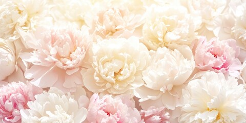 Obraz na płótnie Canvas peony backdrop with lots of white space for content lovely vibrant hues
