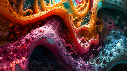 Psychedelic fractal background