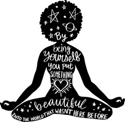  Stylish , fashionable and awesome black woman quotes typography art and illustrator, Print ready vector handwritten phrase black woman T shirt hand lettered calligraphic design.