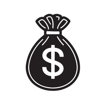 recommend clip art: Money Bag in cartoon, doodle style . Image for t-shirt, web, mobile apps and ui. Isolated 2d vector illustration in logo, icon, sketch style, Eps 10, black and white. AI Generative