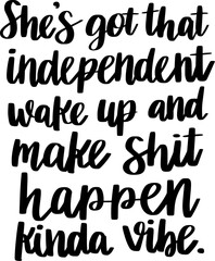 Stylish , fashionable and awesome black woman quotes typography art and illustrator, Print ready vector handwritten phrase black woman T shirt hand lettered calligraphic design.