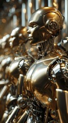 Metallic sheens symbolizing the allure of AI investments in a digital world.