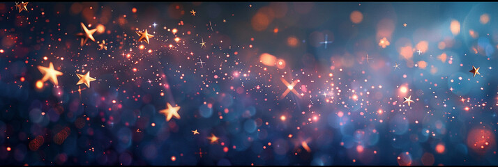 Elegant blue glitter and bokeh particles a spectacle of luxury - obrazy, fototapety, plakaty