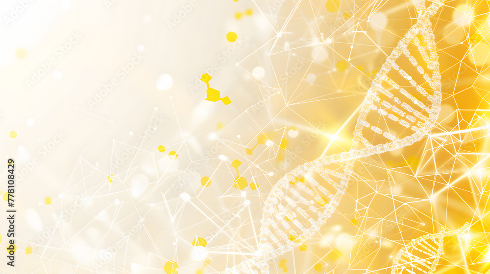 Aufkleber vector yellow and white background with digital network connection dots