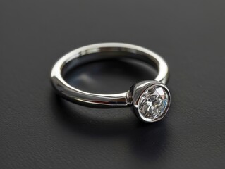 Minimalist diamond ring design focus on sleek lines and modern simplicity