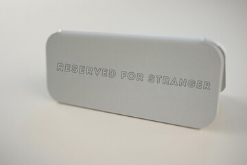 steel reservation card with 
