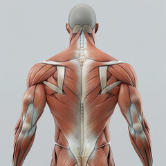 Anatomically Precise Human Back Musculature and Spinal Alignment
 - obrazy, fototapety, plakaty