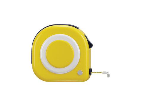 measuring tape icon 3d rendering illustration