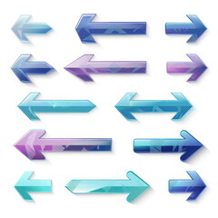 Collection of icon arrow on white background