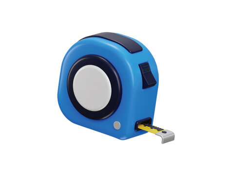 digital measure tape icon 3d render