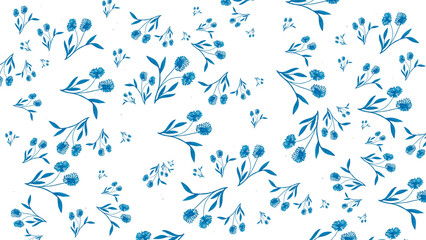 Blue color Floral background designs for Banner, greeting card, post card, wallpaper, fabric print,poster