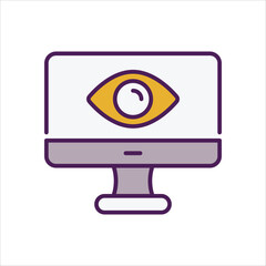 Monitoring Icon editable stock vector icon