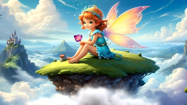 fairy princess in the sky