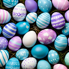Fototapeta na wymiar easter eggs seamless pattern
