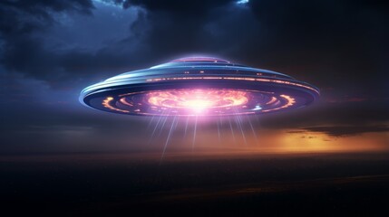 Obraz premium A ufo with a translucent, plasma like exterior
