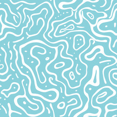 Vector Seamless Watercolor Pattern colorful Design with waves