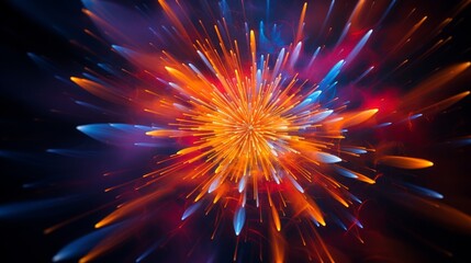 Burst of colors in a diwali firework