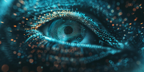 the impact of biometric identification technology on security and privacy realistic stock photography - obrazy, fototapety, plakaty
