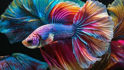 Wallpapers texting Betta fish blue color back background