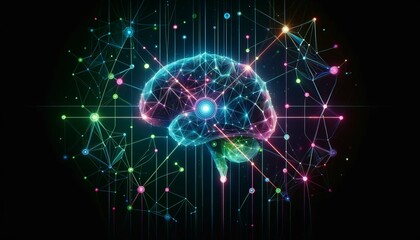 Brain and neurons, neural networks, social media, connetions, network, thinking, human brain and technology, fast work, effective 