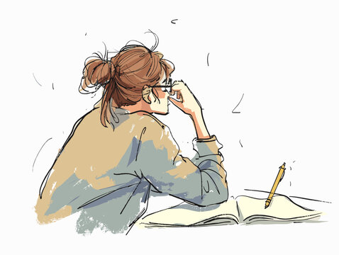 a writer facing writer's block  and struggling to overcome the creative hurdle