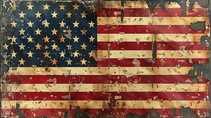 Fototapeta na wymiar Silky rippled American flag stars and stripes