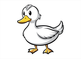 cartoon duck isolated on white background