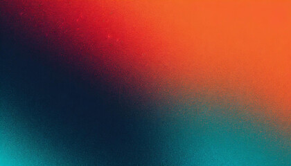 Grainy gradient background grain texture retro blue orange red teal dark banner abstract design