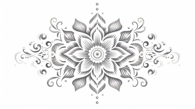 An intricate mandala design on a clear background