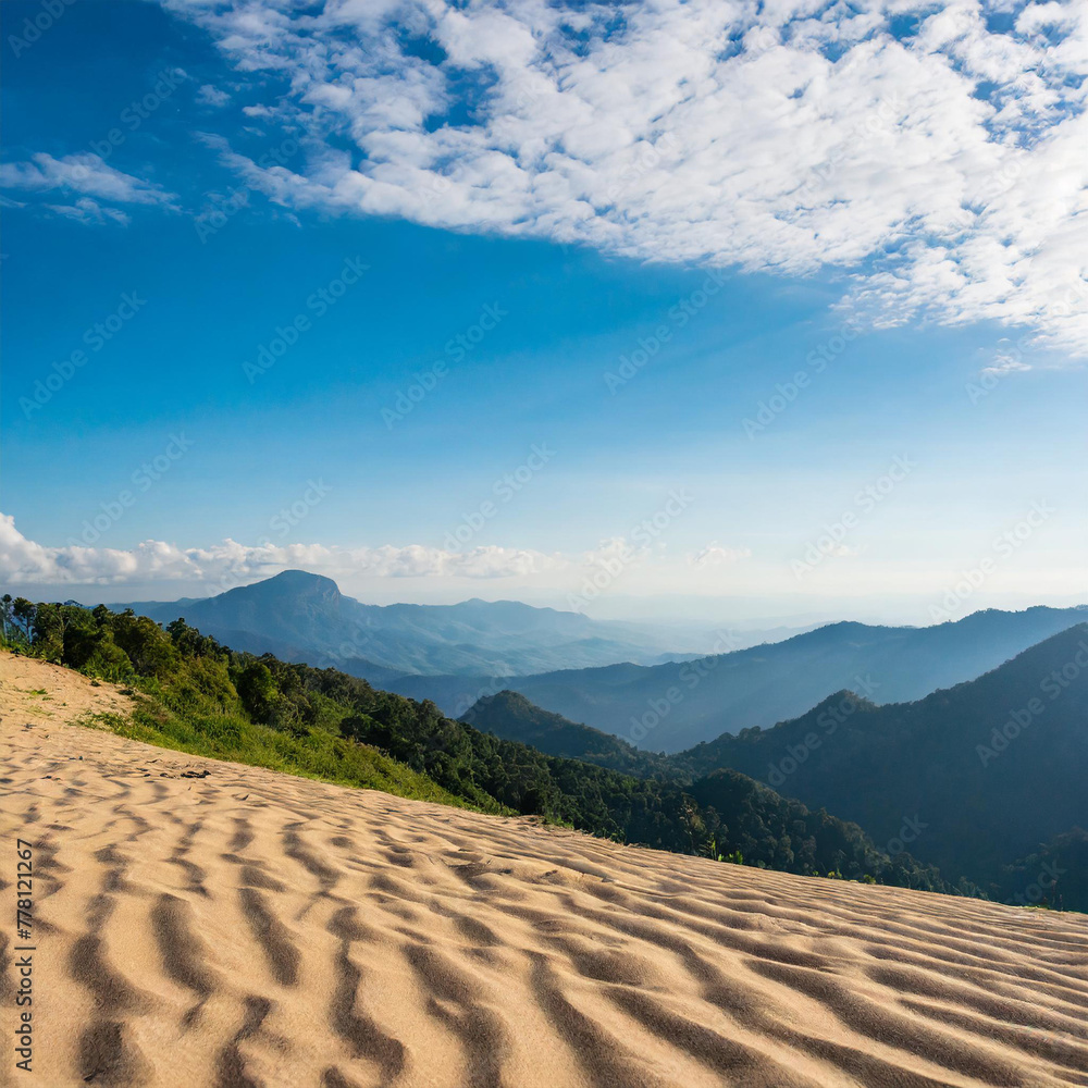 Wall mural nature mountain sand background