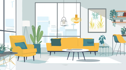 Living Room Interior Home Modern Apartment Design Flat