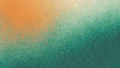Teal green orange beige grainy gradient background noise texture grunge retro poster banner header...